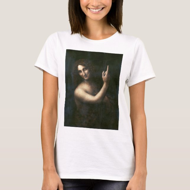 Saint John the Baptist, Leonardo da Vinci T-Shirt (Front)