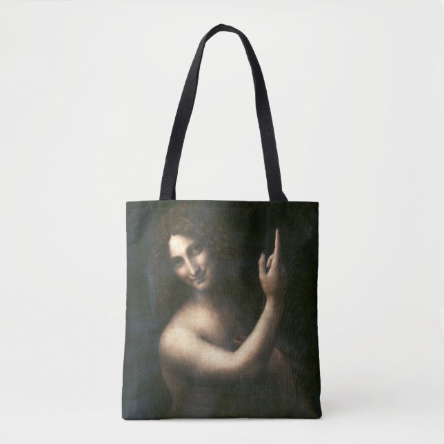 Saint John the Baptist, Leonardo da Vinci Tote Bag (Front)