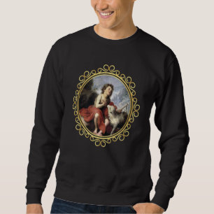 Saint John The Baptist Painting Jesus Agnus Dei Ca Sweatshirt
