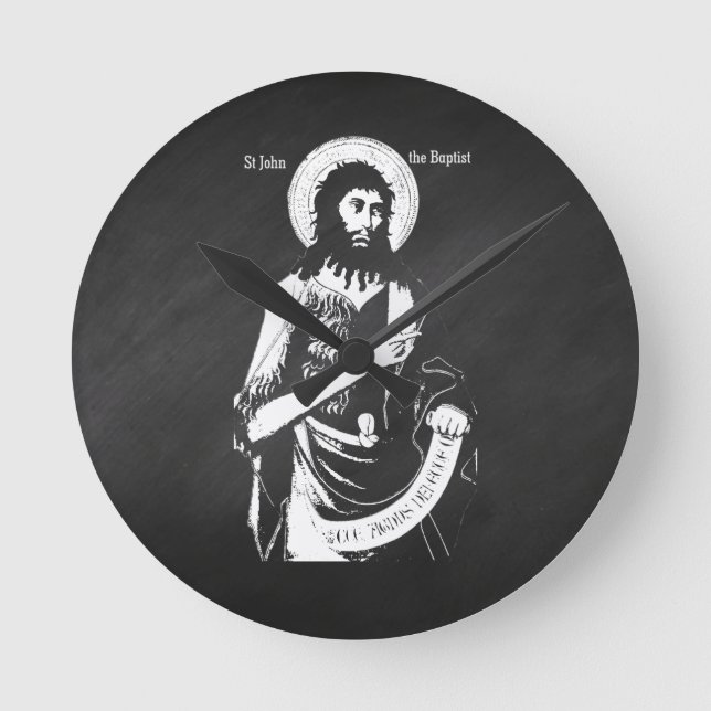 Saint John The Baptist Round Clock (Front)