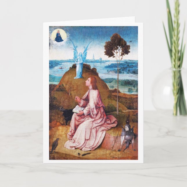 Saint John the Evangelist on Patmos, Bosch Card (Front)