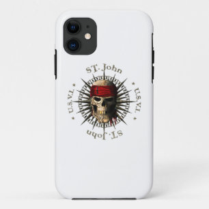 Saint John USVI Pirate Skull iPhone 11 Case