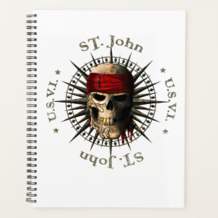 Saint John USVI Pirate Skull Planner