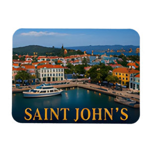 ✈️ Saint John's Antigua Travel Gift 🌴 Magnet