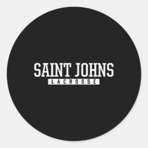 Saint Johns High School Lacrosse  Classic Round Sticker
