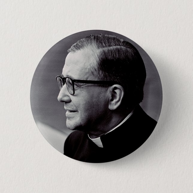 Saint Josemaria Escriva 6 Cm Round Badge (Front)