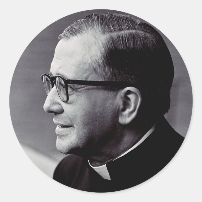 Saint Josemaria Escriva Classic Round Sticker (Front)