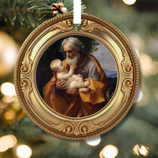 Saint Joseph and Infant Jesus Advent Jesse Tree Metal Tree Decoration (Creator Uploaded)