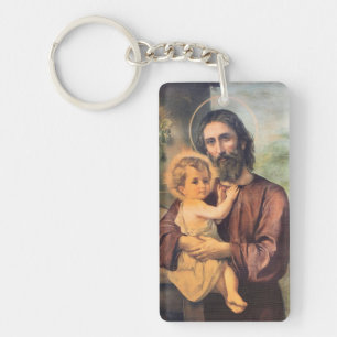 Saint Joseph and the Infant Jesus Key Ring