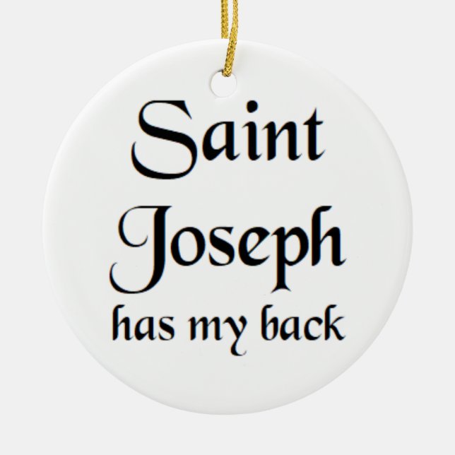 saint joseph ceramic tree decoration (Front)