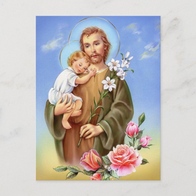 "Saint Joseph feast day" "little saints of spring" Postcard (Front)