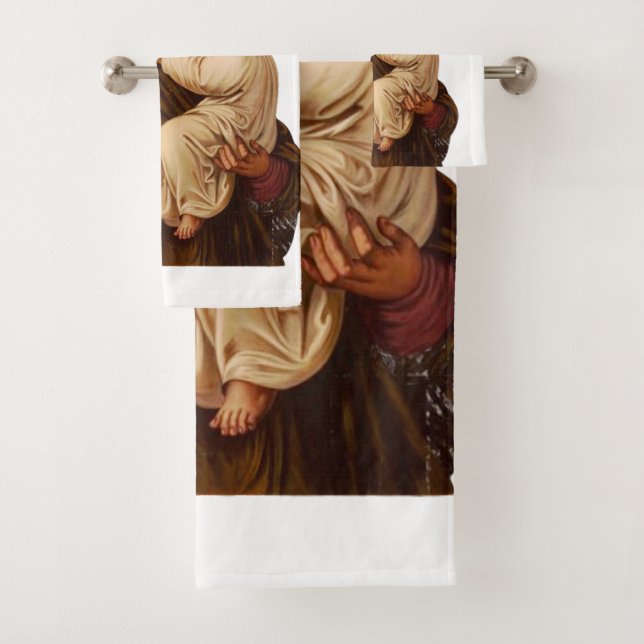 Saint Joseph Guardian of the Holy Family Bath Towel Set (Insitu)