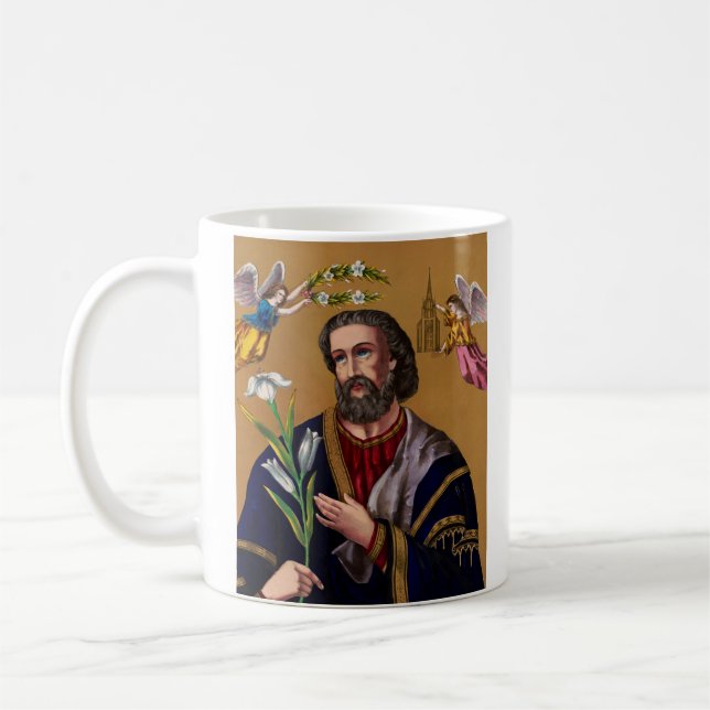 Saint Joseph Guardian of the Holy Family Coffee Mug (Left)