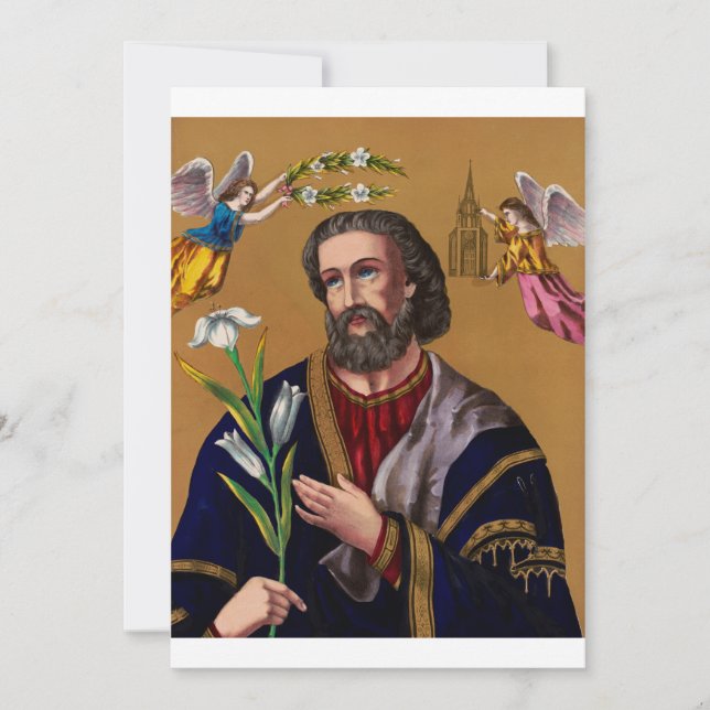 Saint Joseph Guardian of the Holy Family Thank You Card (Front)