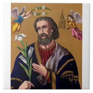 Saint Joseph Guardian of the Holy Family Tile