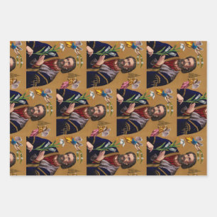 Saint Joseph Guardian of the Holy Family Wrapping Paper Sheet