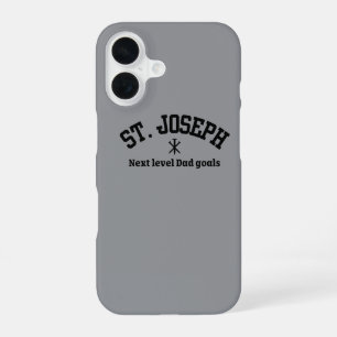 Saint Joseph Next Level Dad Goals Collegiate iPhone 16 Case