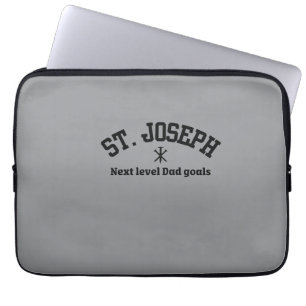 Saint Joseph Next Level Dad Goals Collegiate Laptop Sleeve