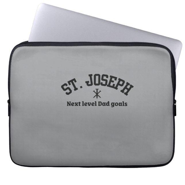 Saint Joseph Next Level Dad Goals Collegiate  Laptop Sleeve (Front)