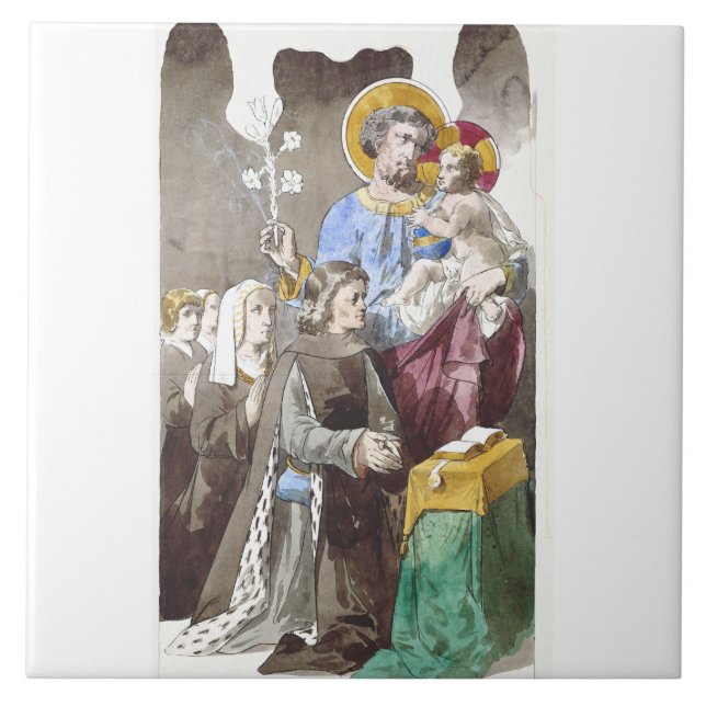 Saint Joseph Patron of the Universal Church Tile (Front)