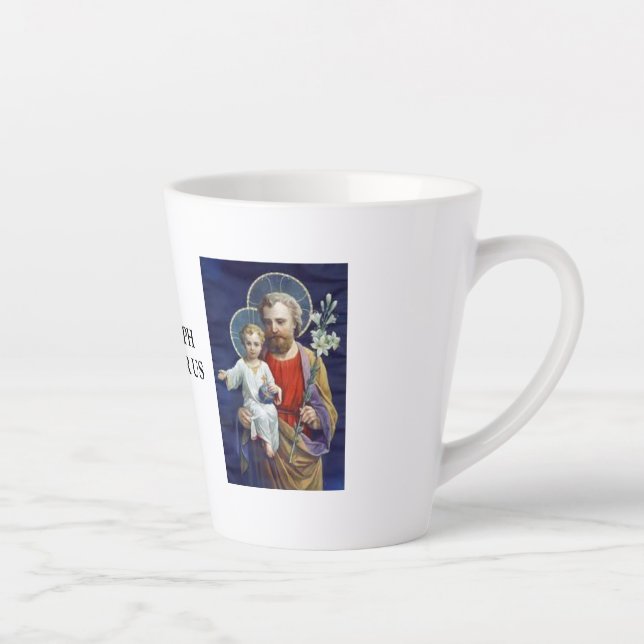 SAINT JOSEPH PRAY FOR US LATTE MUG (Right)