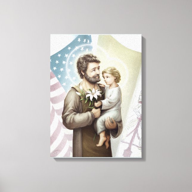Saint Joseph the Protector Canvas Print (Front)