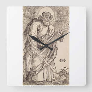 Saint Jude Thaddaeus the Apostle and Martyr Square Wall Clock