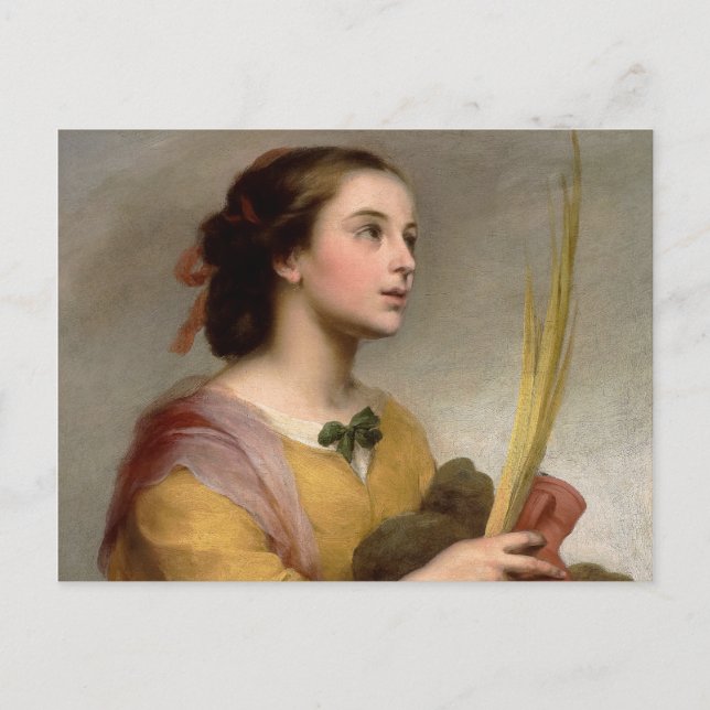 Saint Justina, 1665 by Bartolome Esteban Murillo Postcard (Front)