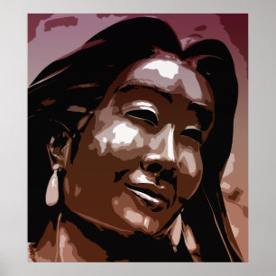 Saint Kateri Tekakwitha vector art Poster