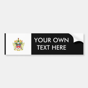 Saint_Kitts and Nevis Coat of Arms Bumper Sticker