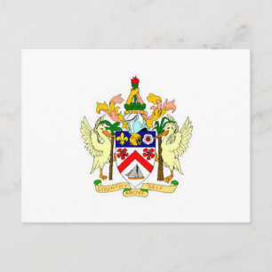 Saint_Kitts and Nevis Coat of Arms Postcard