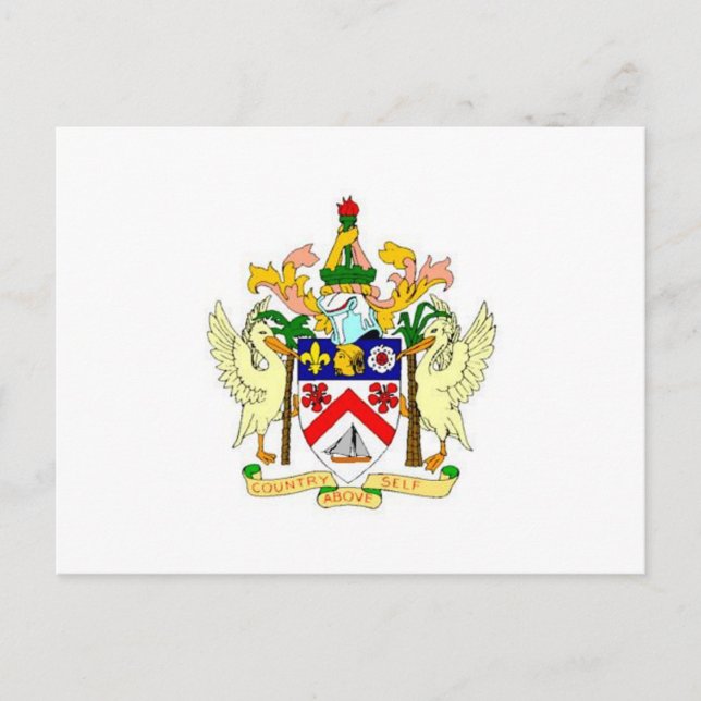 Saint_Kitts and Nevis Coat of Arms Postcard (Front)