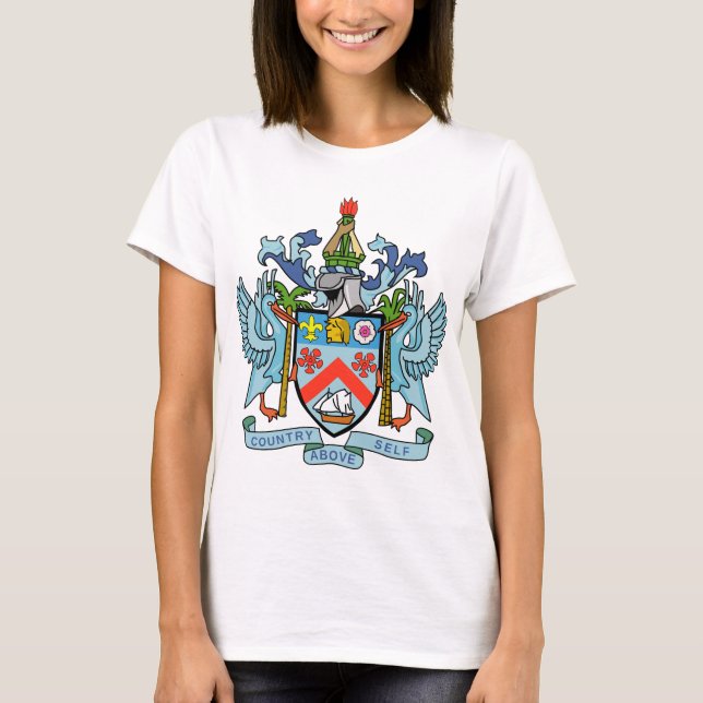 Saint Kitts and Nevis Coat of Arms T-Shirt (Front)