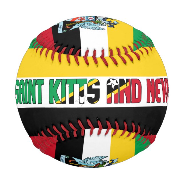 Saint Kitts and Nevis Flag and Coat of Arms Baseball (Front)