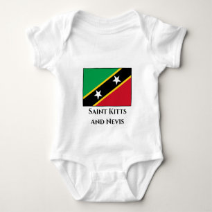 Saint Kitts and Nevis Flag Baby Bodysuit