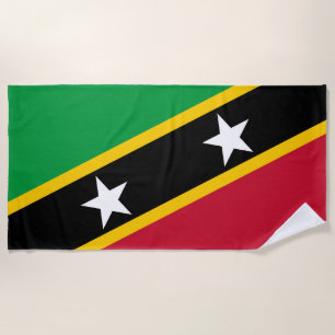 Saint Kitts and Nevis Flag Beach Towel