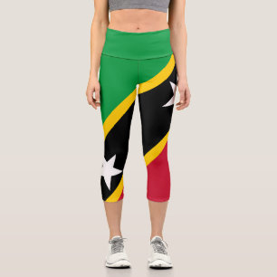 Saint Kitts and Nevis Flag Capri Leggings