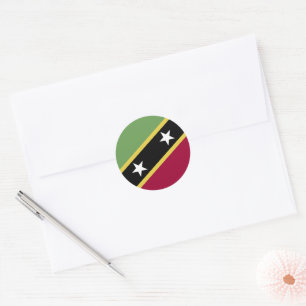 Saint Kitts and Nevis flag Classic Round Sticker