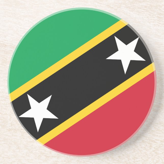 Saint Kitts and Nevis Flag Coaster (Front)