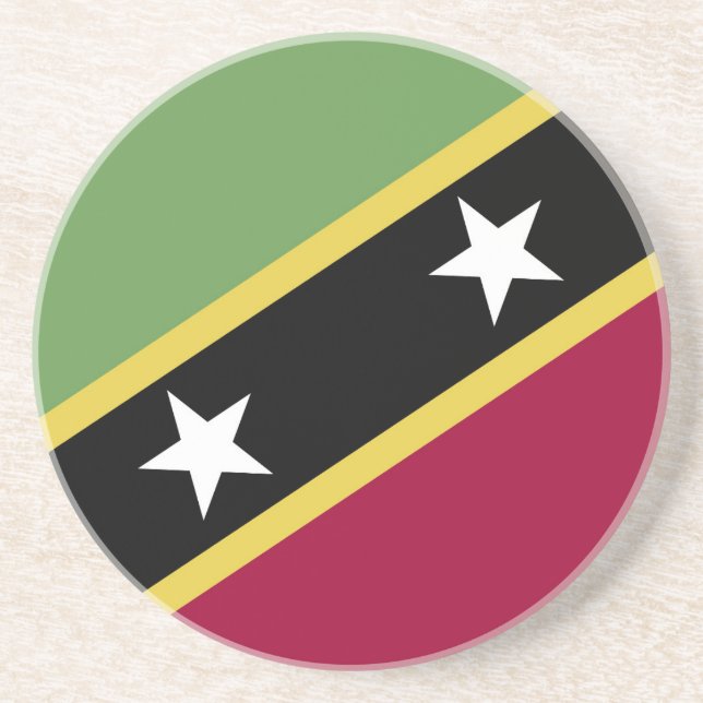 Saint Kitts and Nevis flag Coaster (Front)