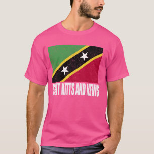 Saint Kitts and Nevis Flag Grunge Vintage Souvenir T-Shirt