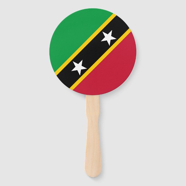 Saint Kitts and Nevis Flag Hand Fan (Front)