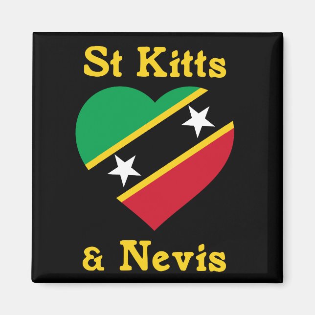Saint Kitts And Nevis Flag Independence Caribbean Magnet (Front)