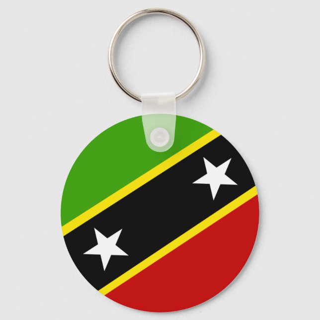 Saint Kitts And Nevis Flag Key Ring (Front)