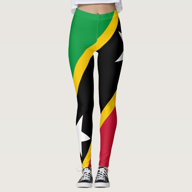 Saint Kitts and Nevis Flag Leggings (Front)