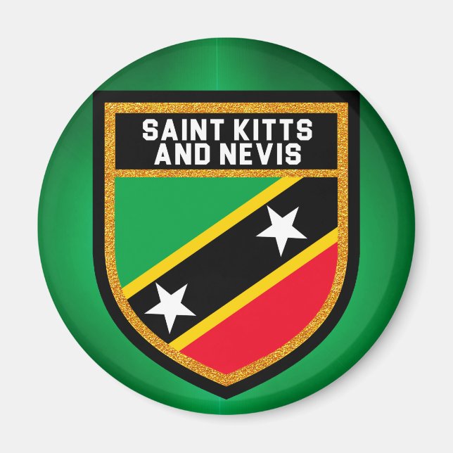 Saint Kitts And Nevis Flag Magnet (Front)
