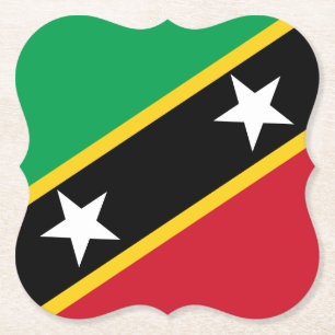 Saint Kitts and Nevis Flag Paper Coaster