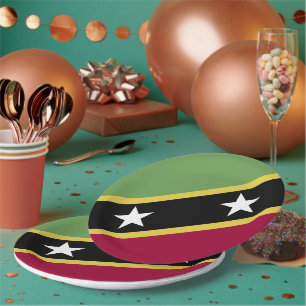 Saint Kitts and Nevis flag Paper Plate