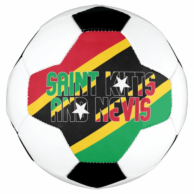 Saint Kitts and Nevis Flag Patriotic  Football (Front)