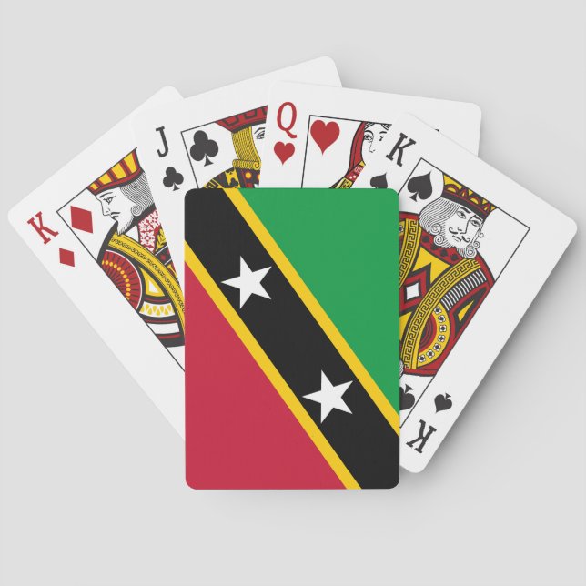 Saint Kitts and Nevis Flag Playing Cards (Back)